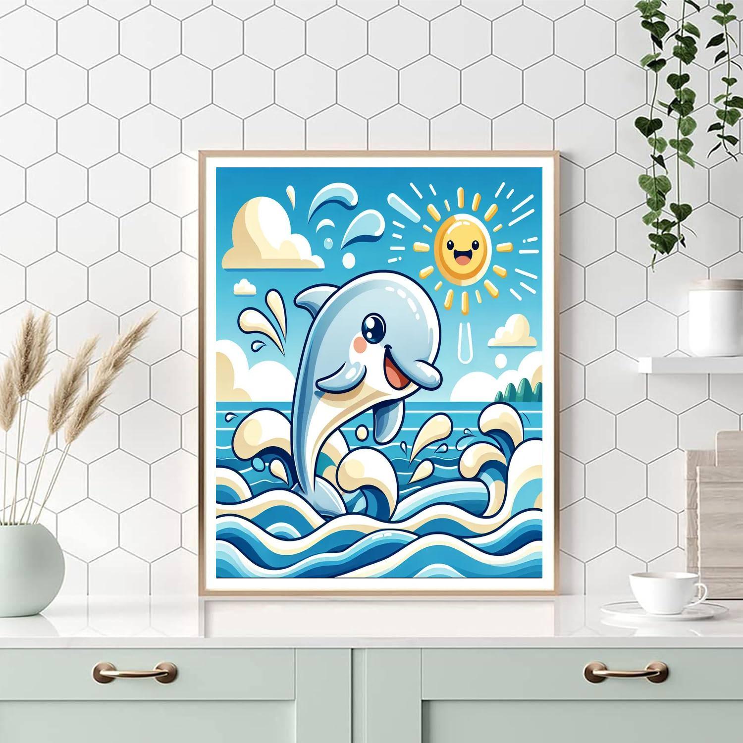 Fun-loving Dolphin Paint By Color
