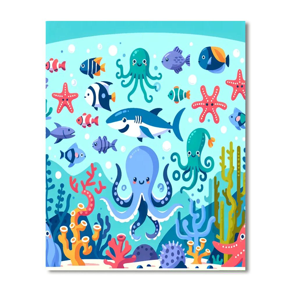 Super Sea Creatures Paint By Numbers Kits