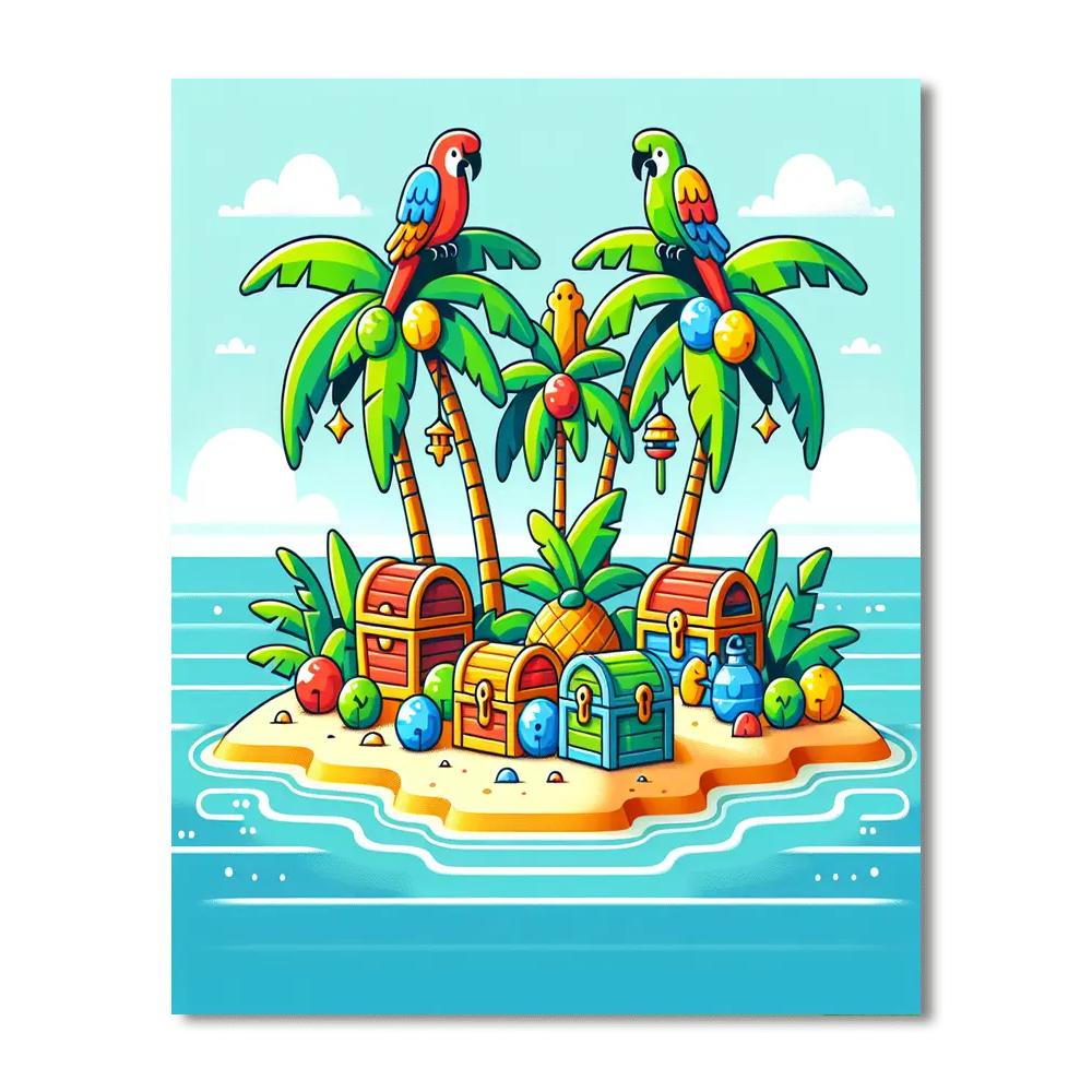 Tropical Treasure Paint By Numbers Art