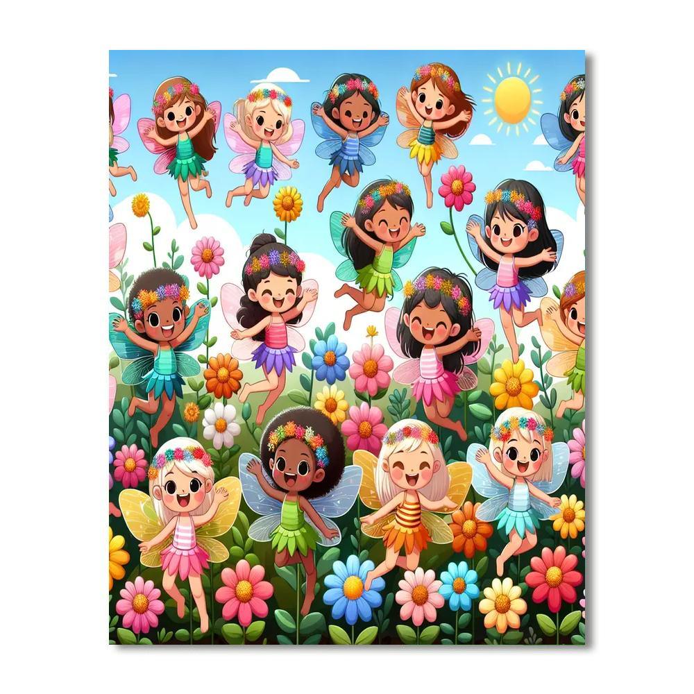 Charming Fairy Friends Paint By Numbers Art