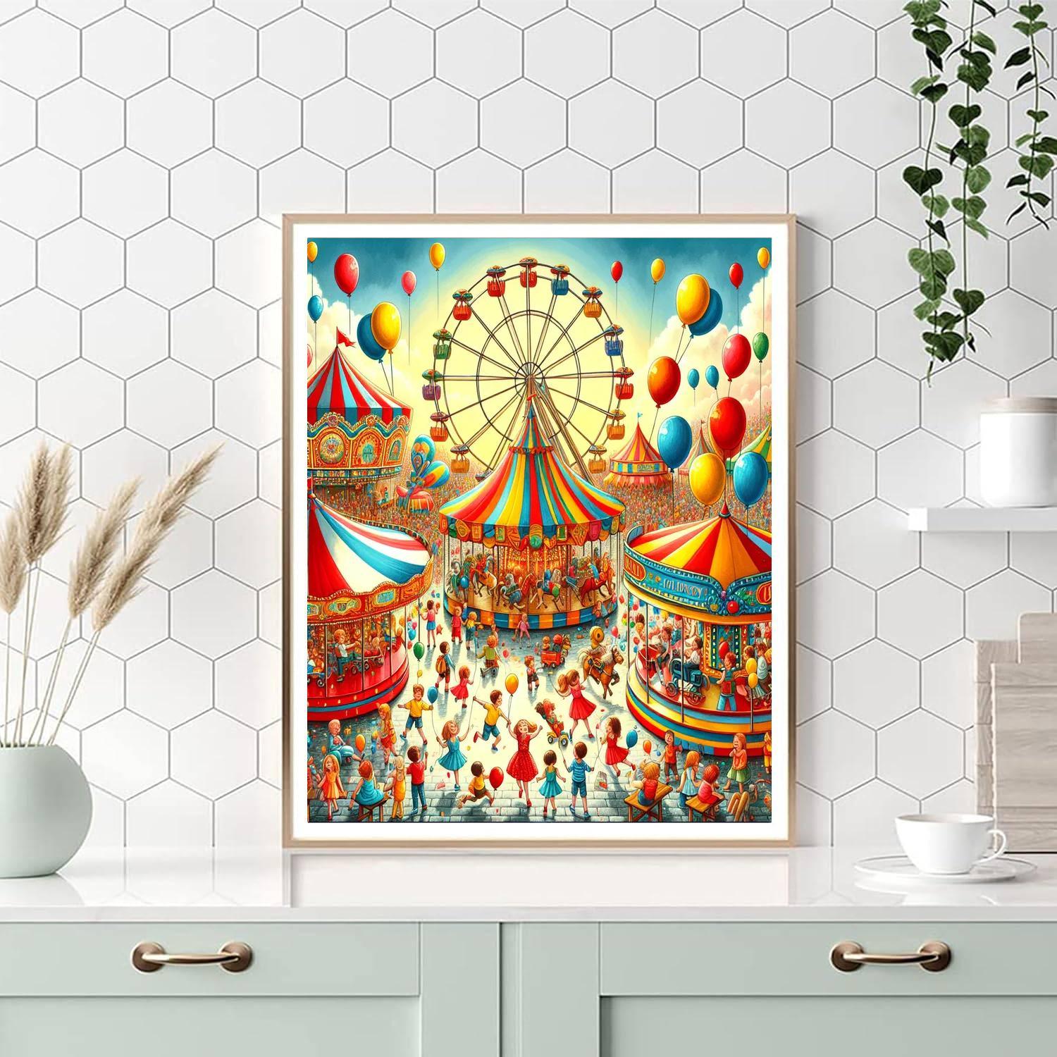 Lively Carnival Festivities Painting Number Kit