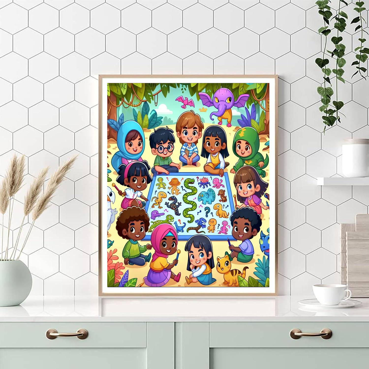 Jungle Mysteries And Riddles Painting Number Kit