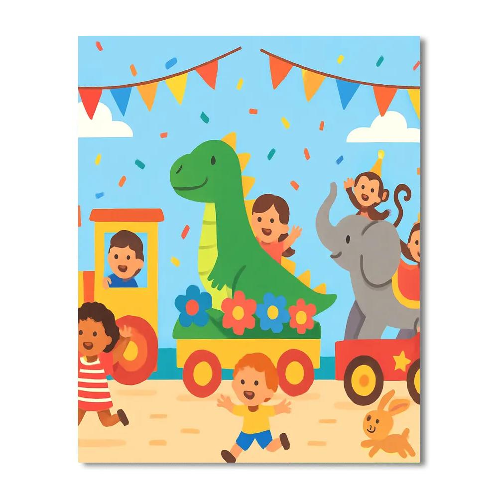 Joyful Holiday Parade DIY Paint By Numbers