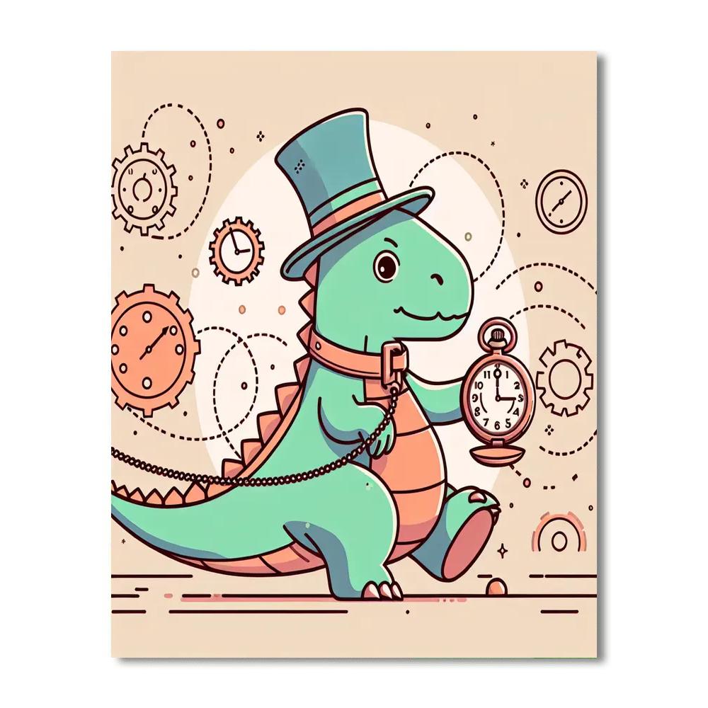 Dino Time Traveler Painting By Numbers Kit