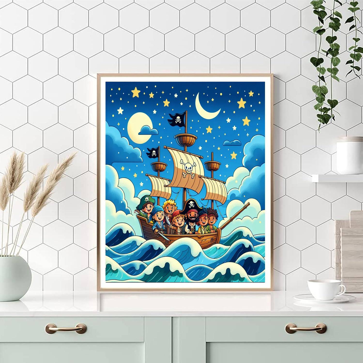 Starlit Pirate Adventure Paint By Numbers