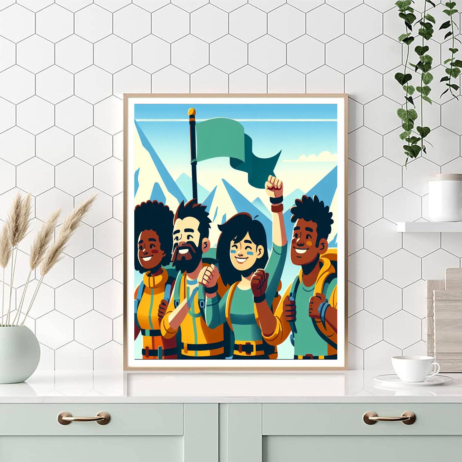 Mountain Peak Discovery Painting Number Kit