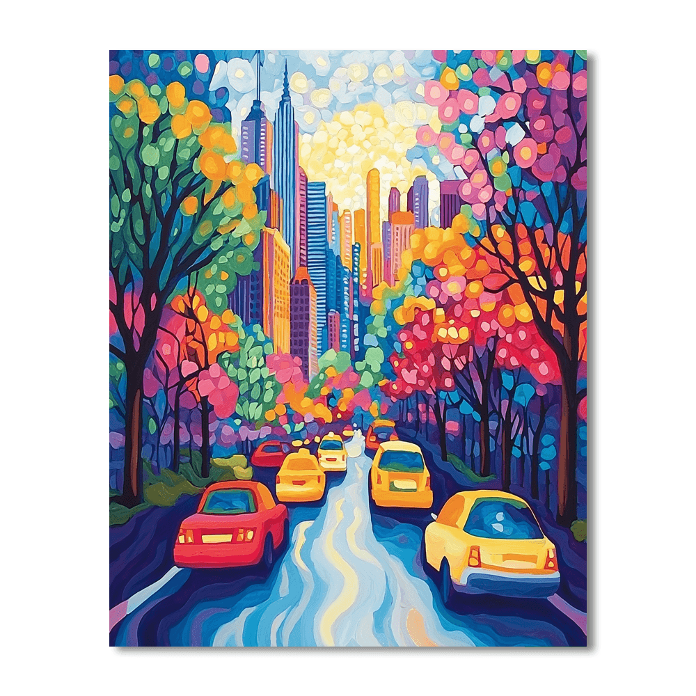 O'Keeffe Inspired Dynamic Cityscapes  Painting By Numbers Kit