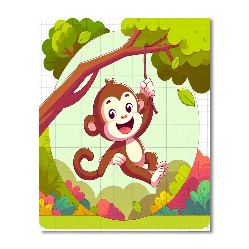 Playful Monkey Paint By Numbers Kits