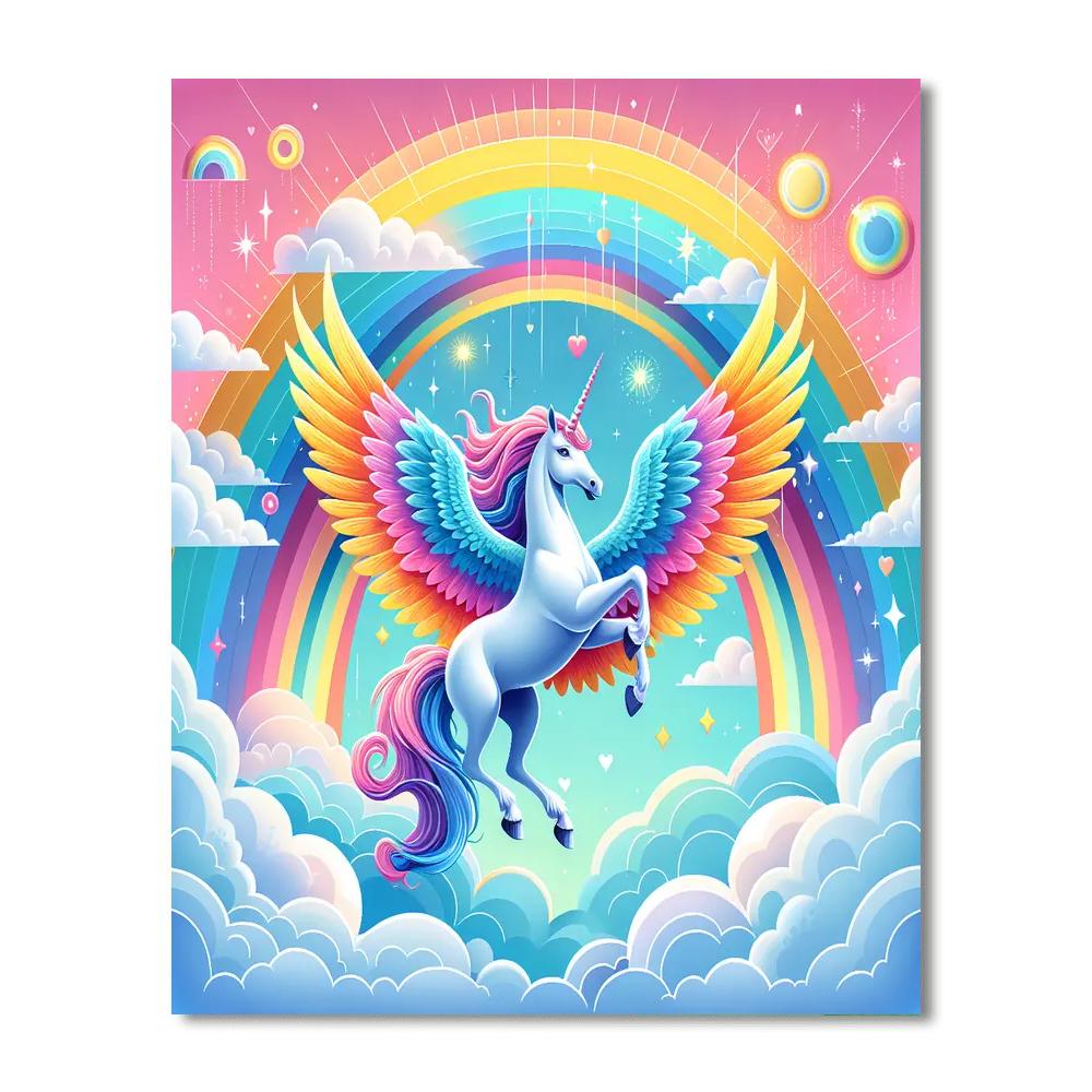 Flying Fantasy Pegasus Paint By Numbers