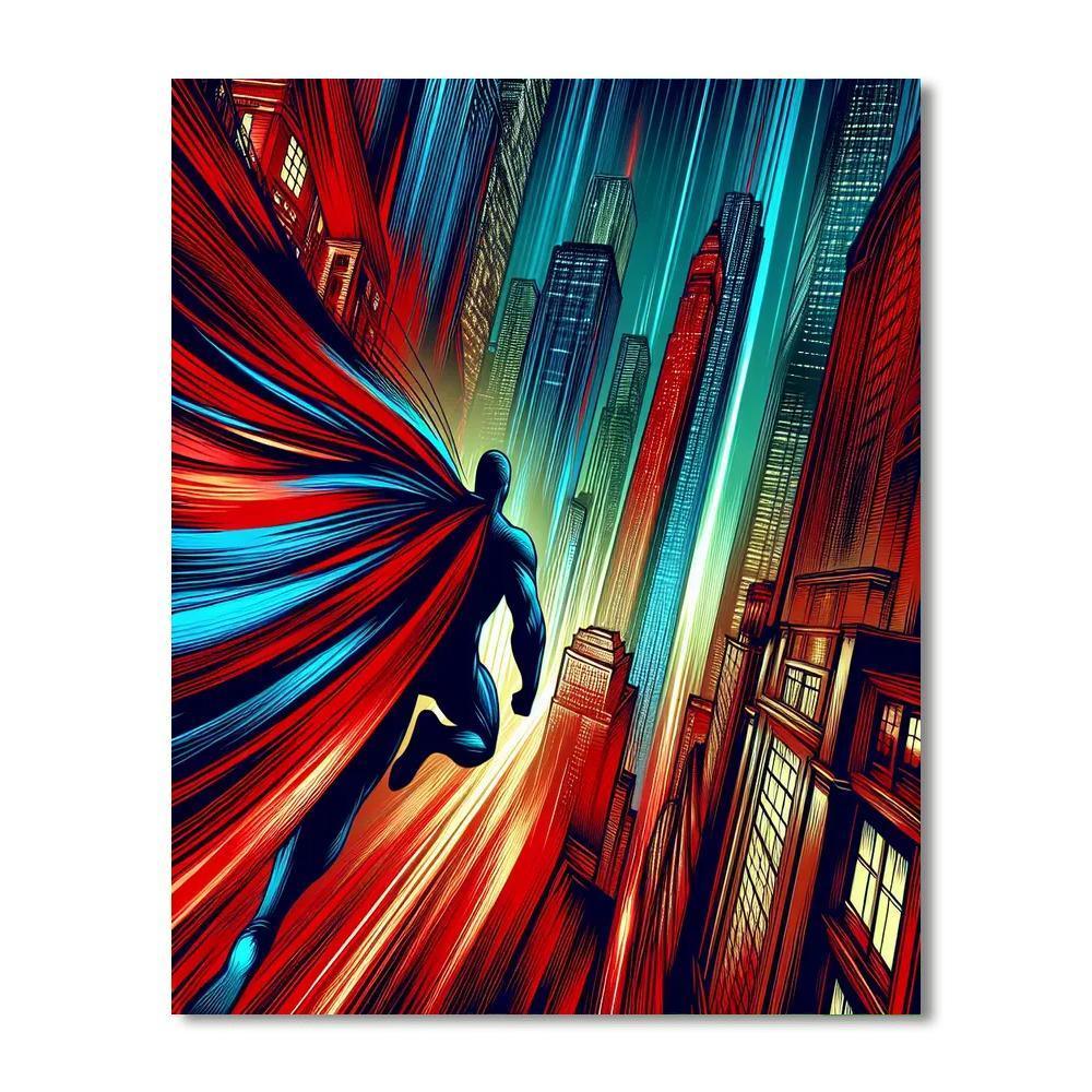 Spider-man's Cityscape Adventure Number Painting