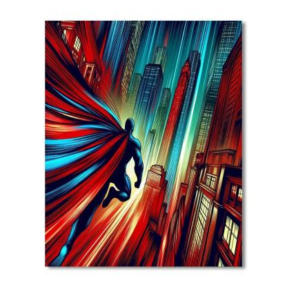 Spider-man's Cityscape Adventure Number Painting