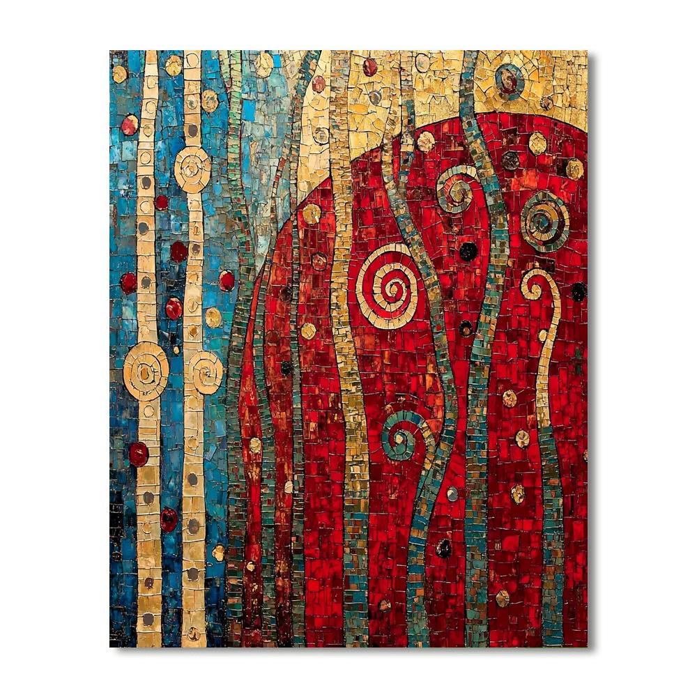 Gustav Klimt Inspired Mosaic Of Emotions  Paint By Numbers Kits