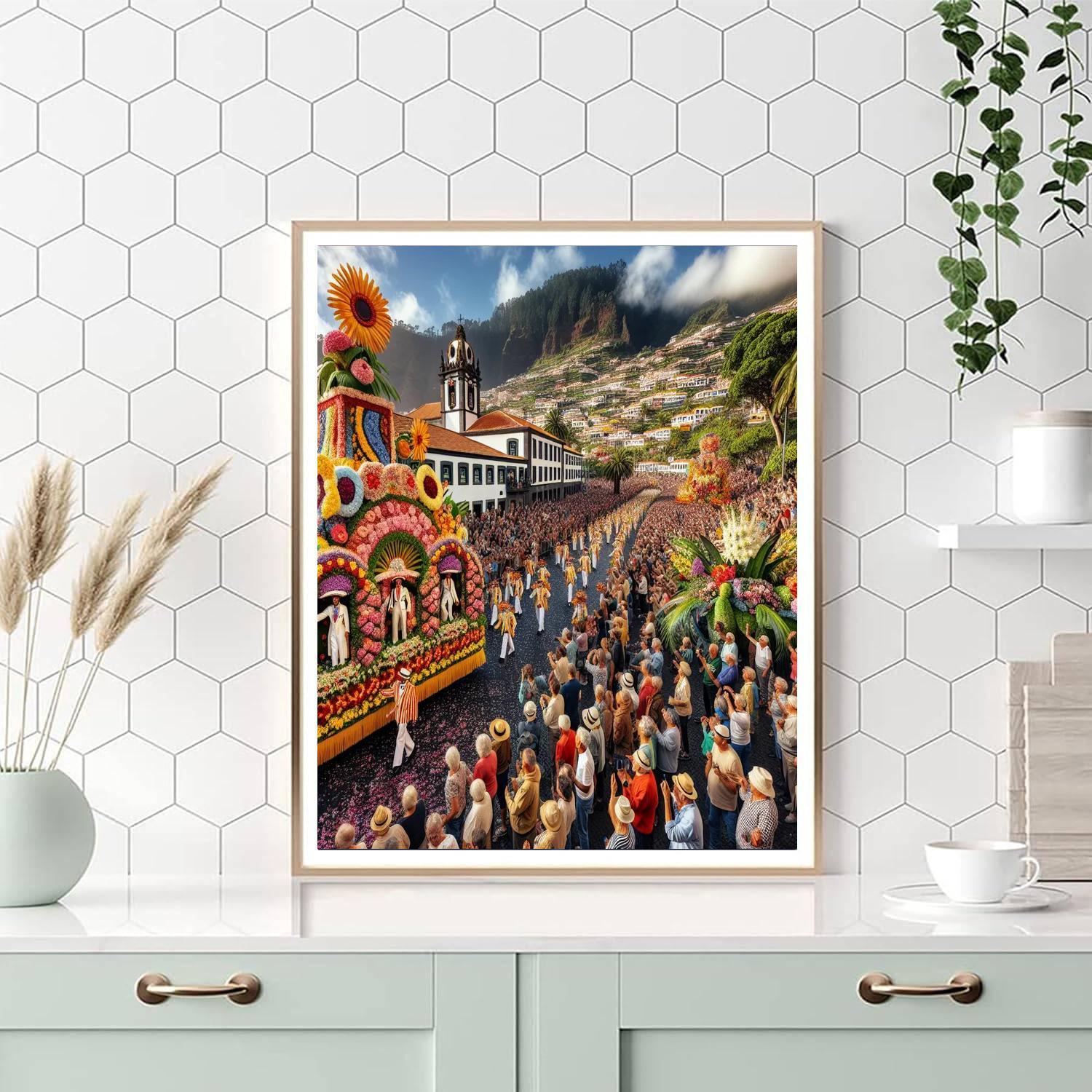 Madeira Flower Festival - Funchal Painting By Numbers Kit