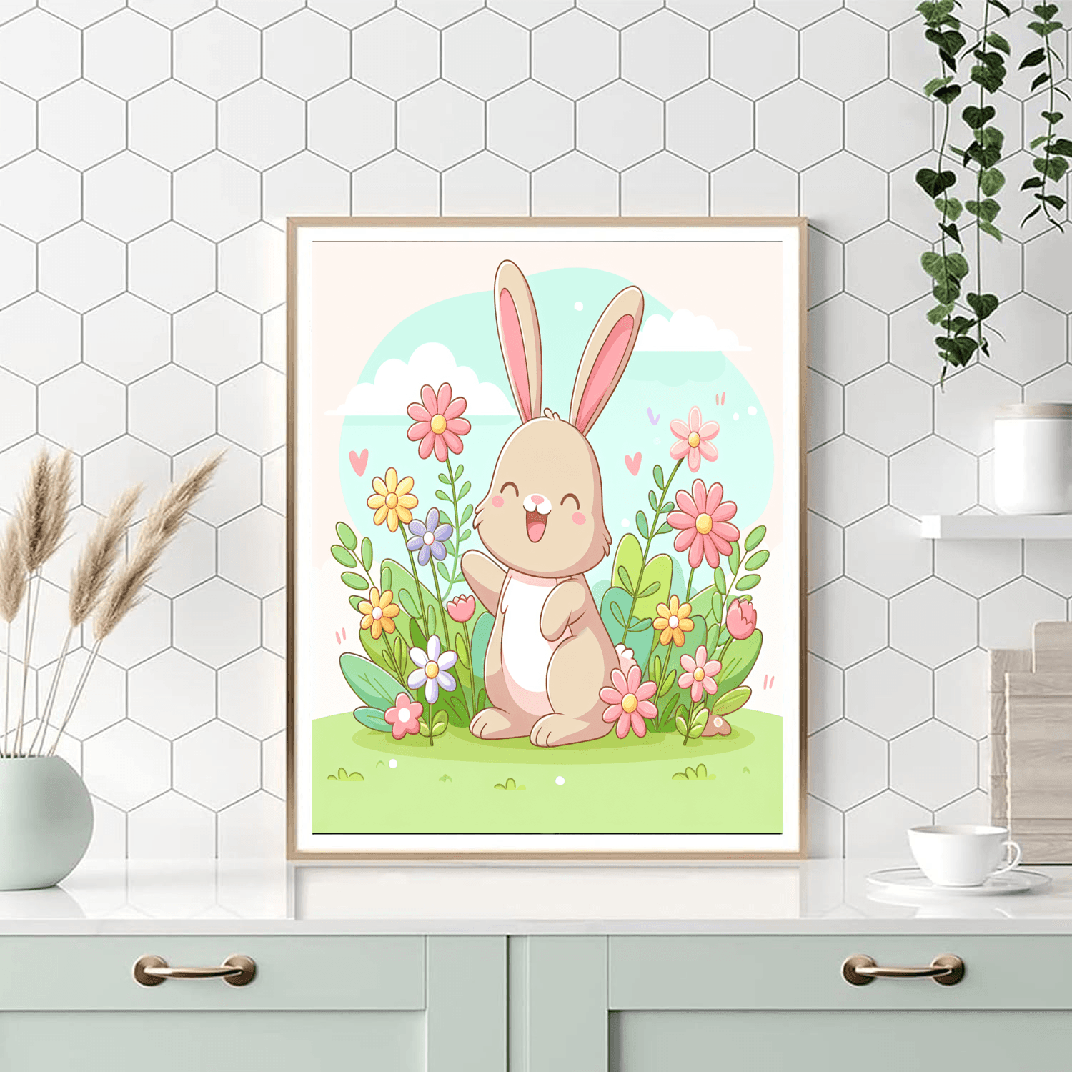 Radiant Rabbit Number Painting