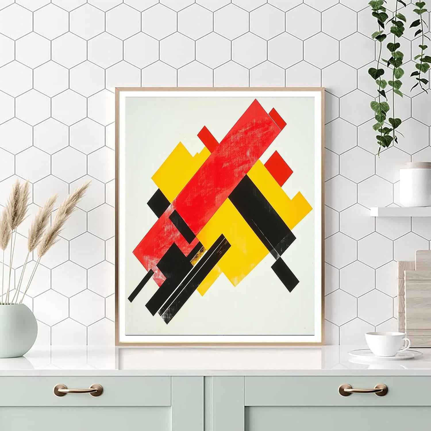 Kazimir Malevich Inspired Bold Geometry  DIY Paint By Numbers