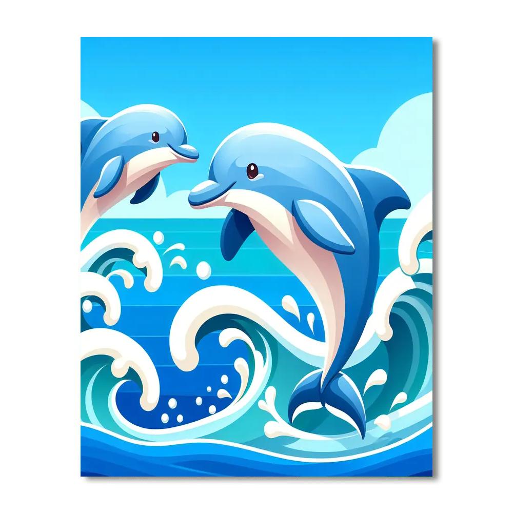 Dolphin's Delight Dive Paint By Color