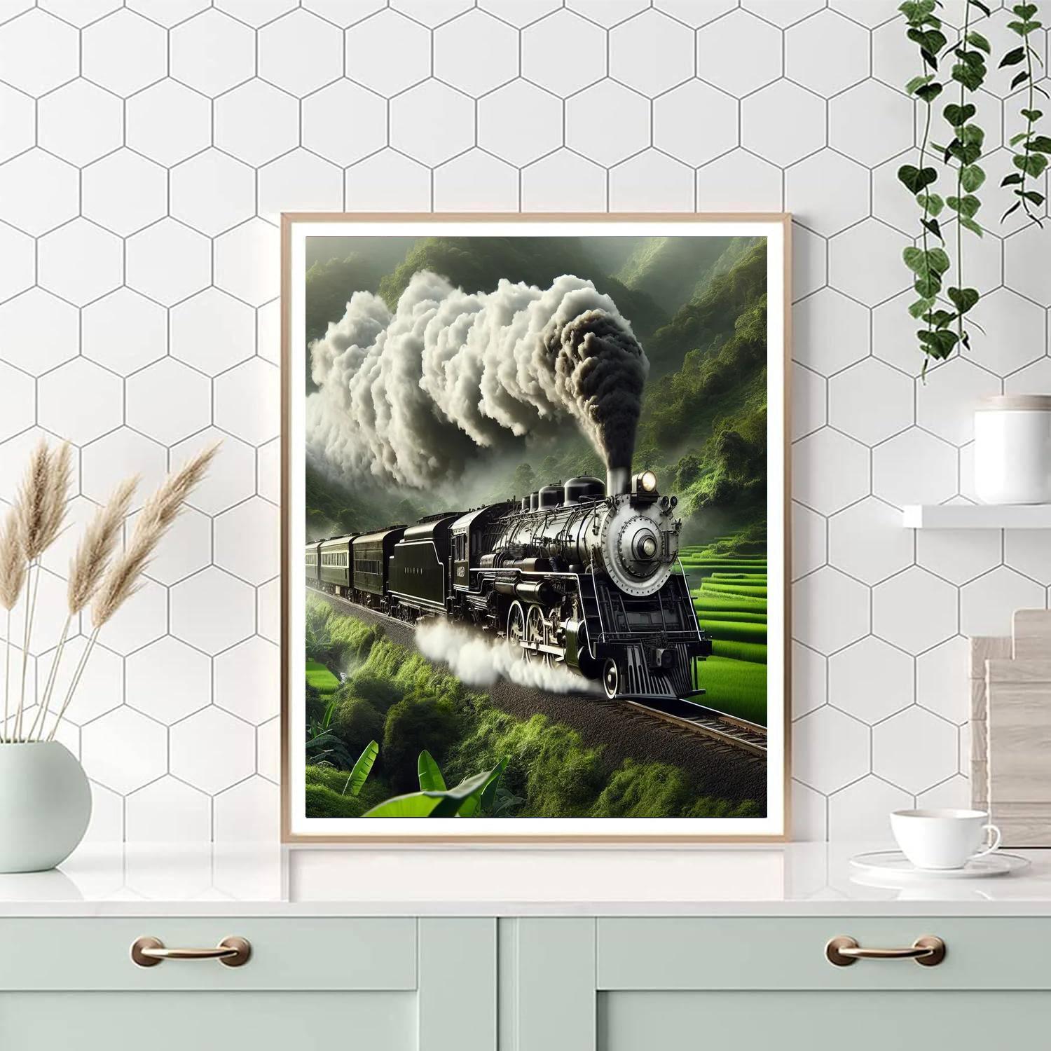 Historic Steam Train Adventure Paint By Number