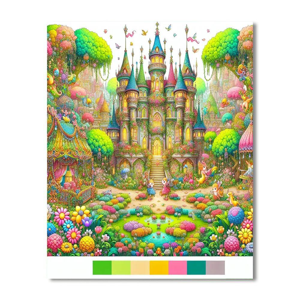Enchanting Castle Gardens Paint By Color