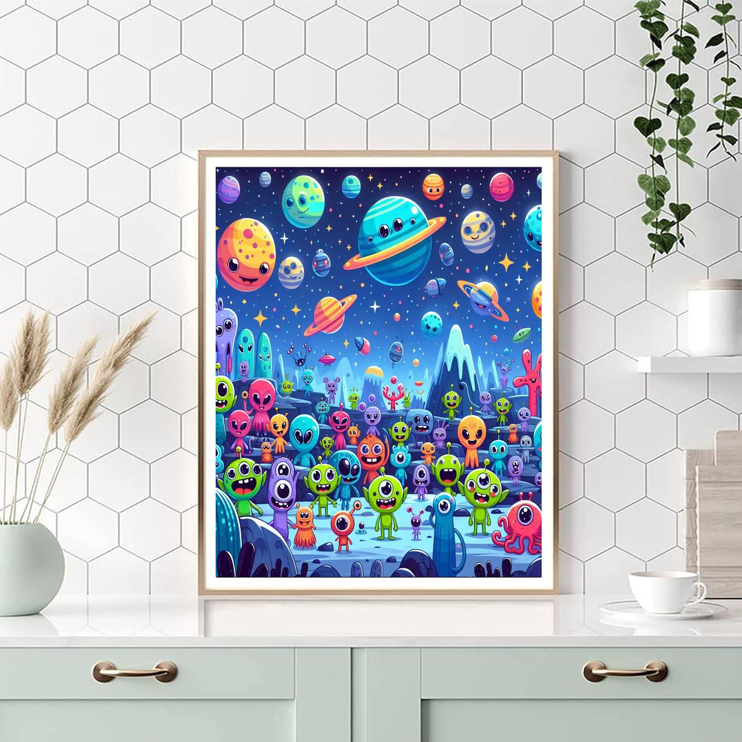 Alien Planet Explorers Paint By Numbers Art