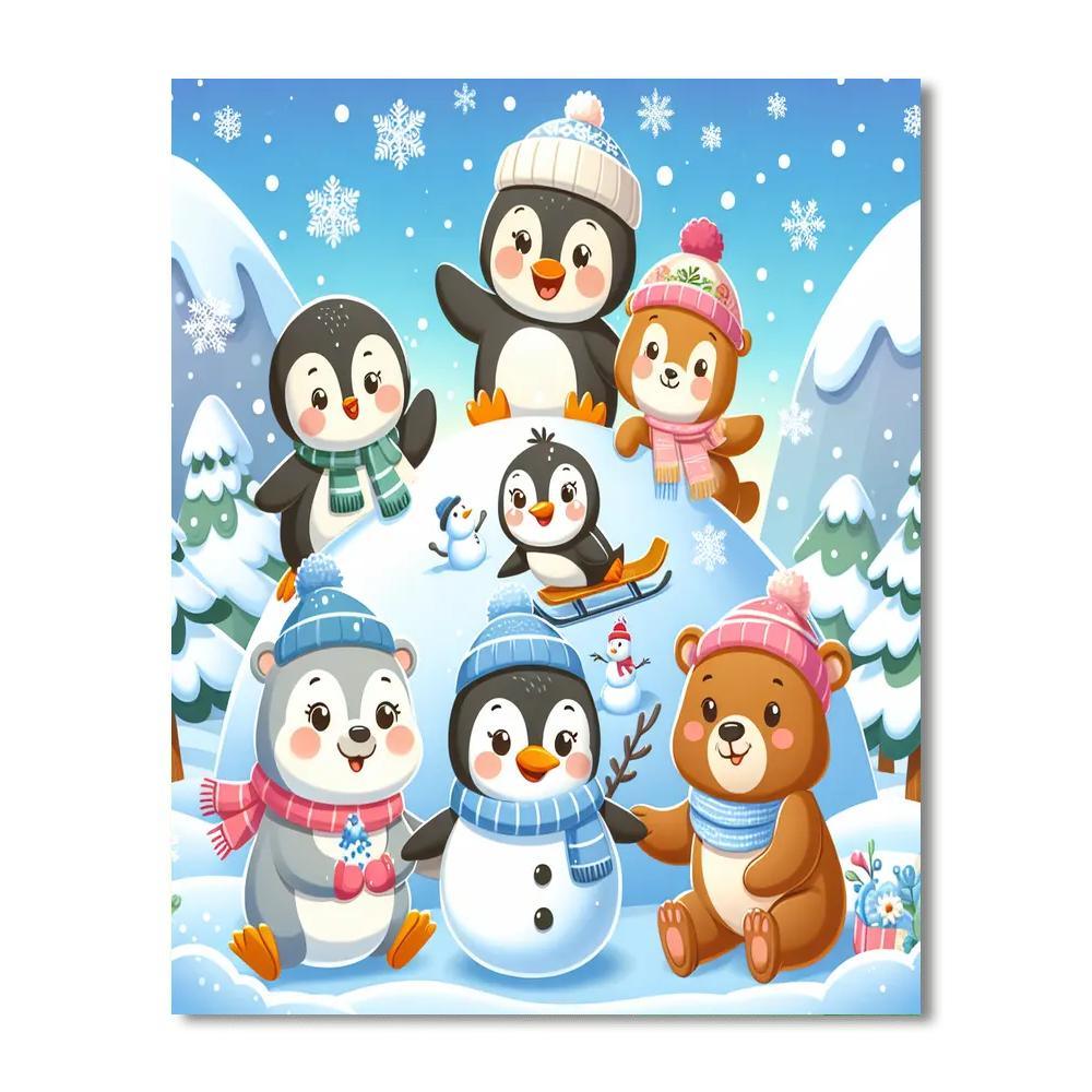 Whimsical Winter Wonders Paint By Numbers
