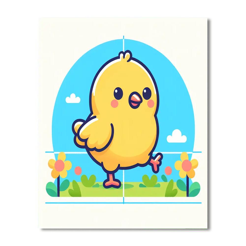 Sweet Baby Chick DIY Paint By Numbers