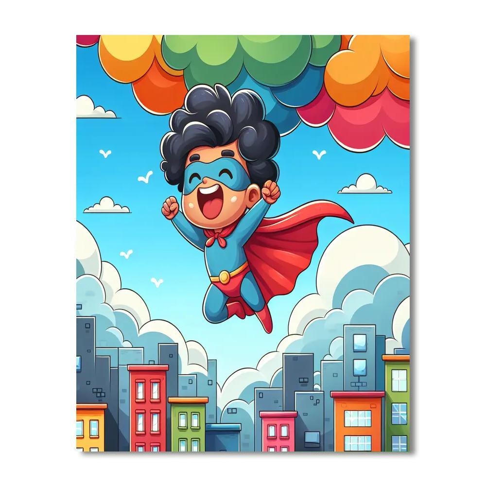 Little Superheroes Painting Number Kit