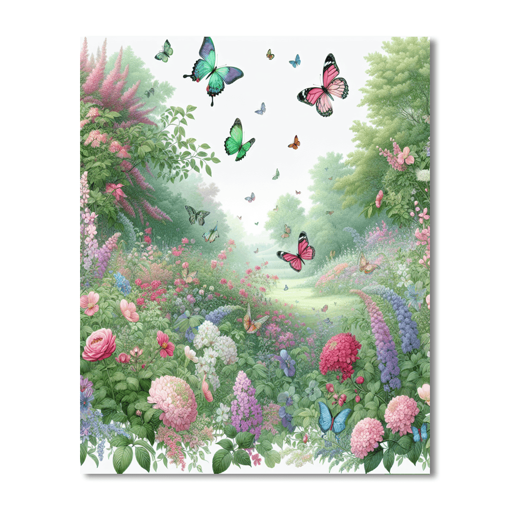 Butterfly Garden Retreat Paint By Number