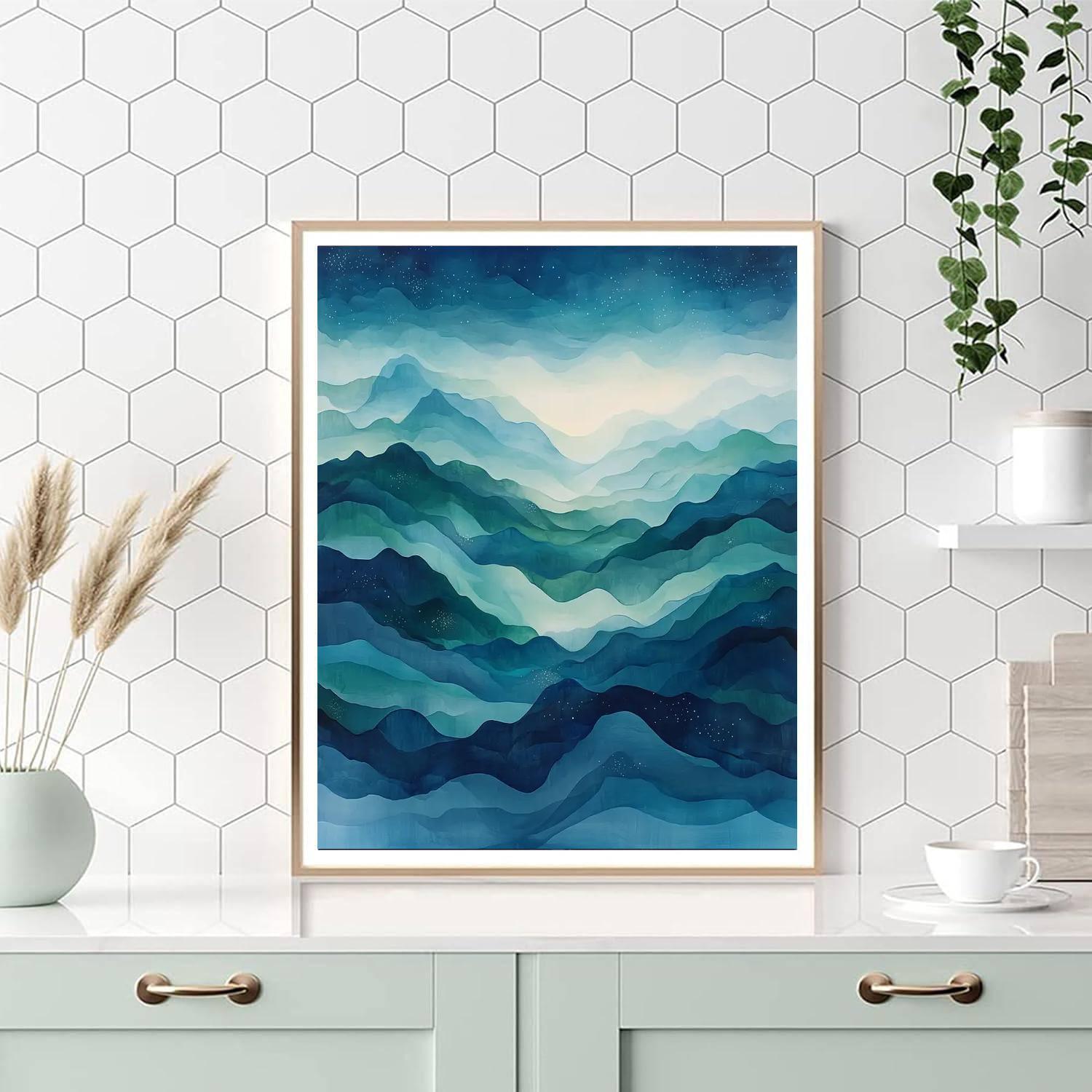 Zhao Mengfu Inspired Celestial Flow  Painting By Numbers Kit