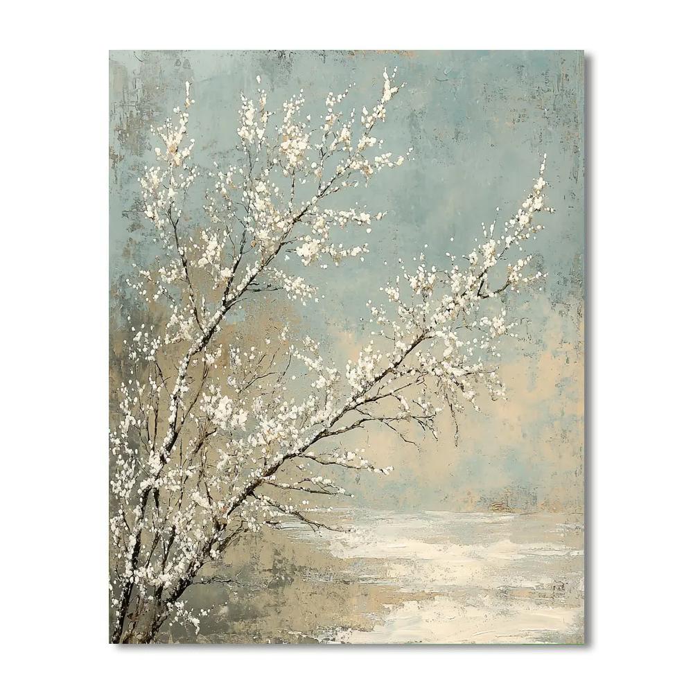 Leonardo Da Vinci Inspired Frosted Branches  Paint By Numbers
