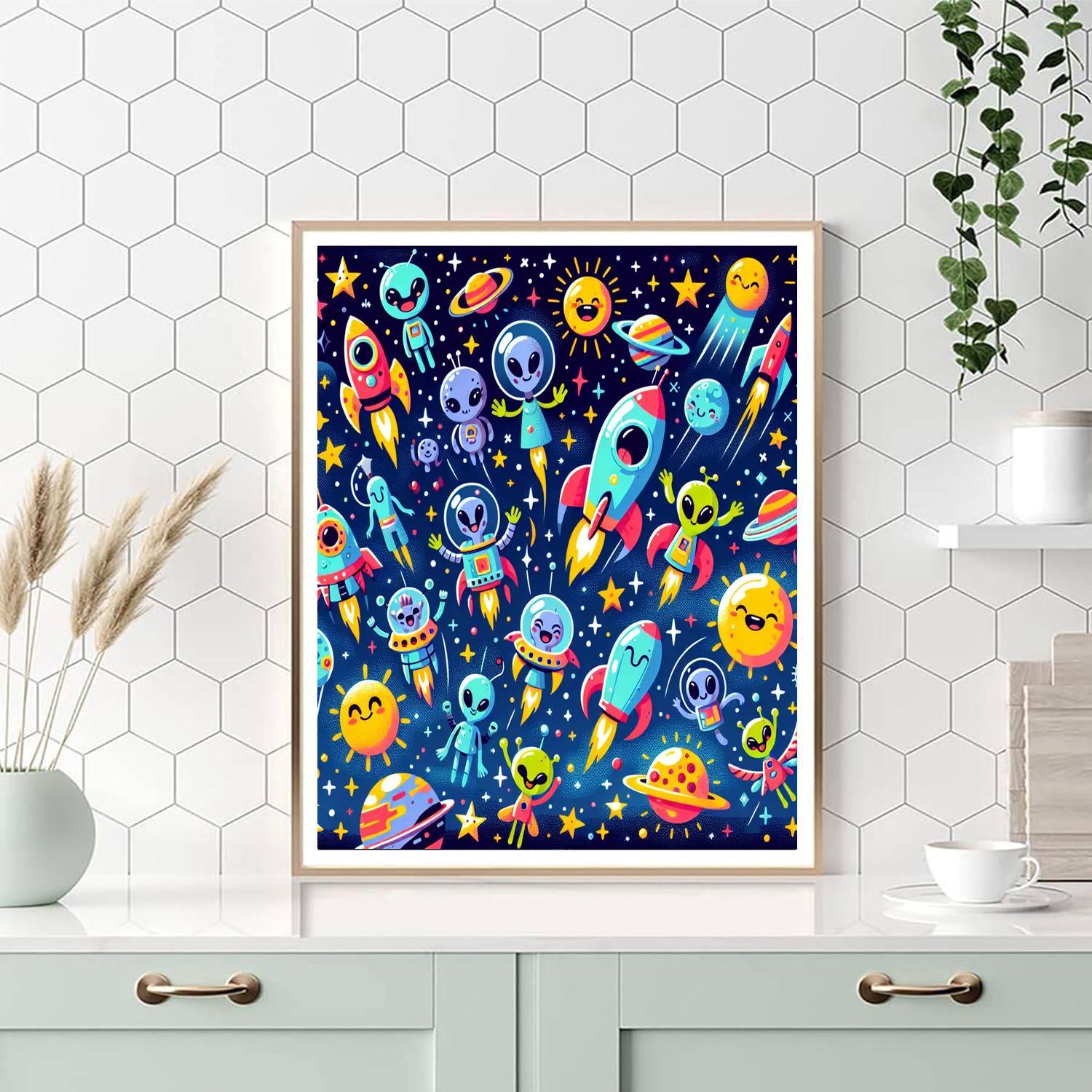 Fantastic Space Voyage Paint By Numbers