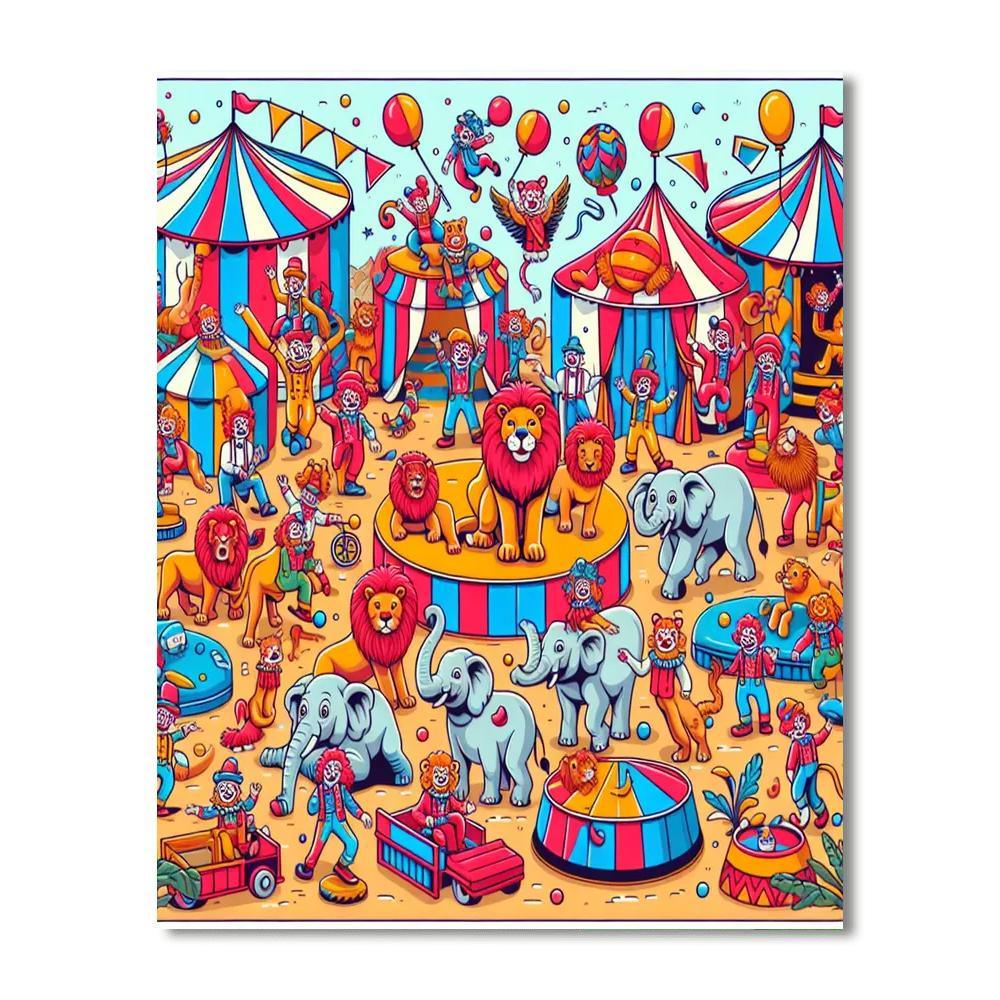 Funky Circus Spectacular Paint By Number