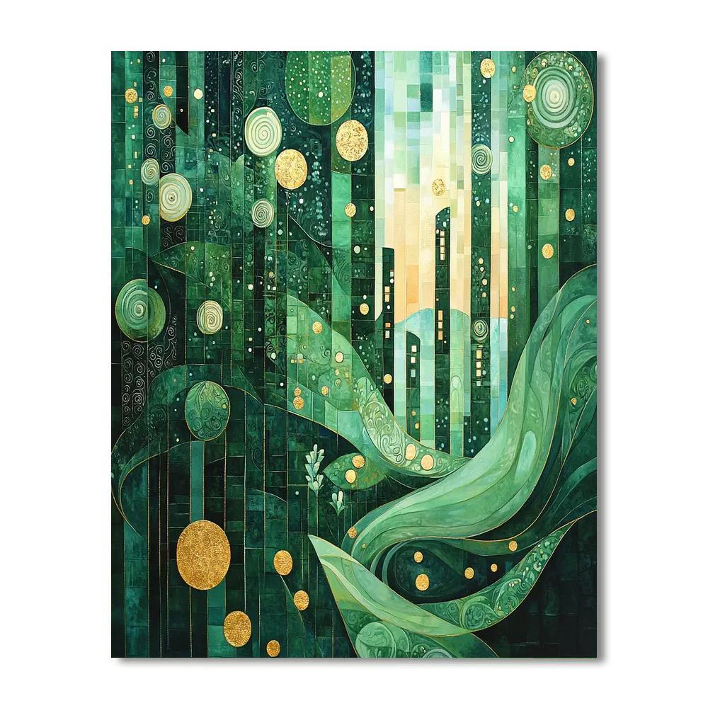 Gustav Klimt Inspired Ethereal Whirlwinds  DIY Paint By Numbers