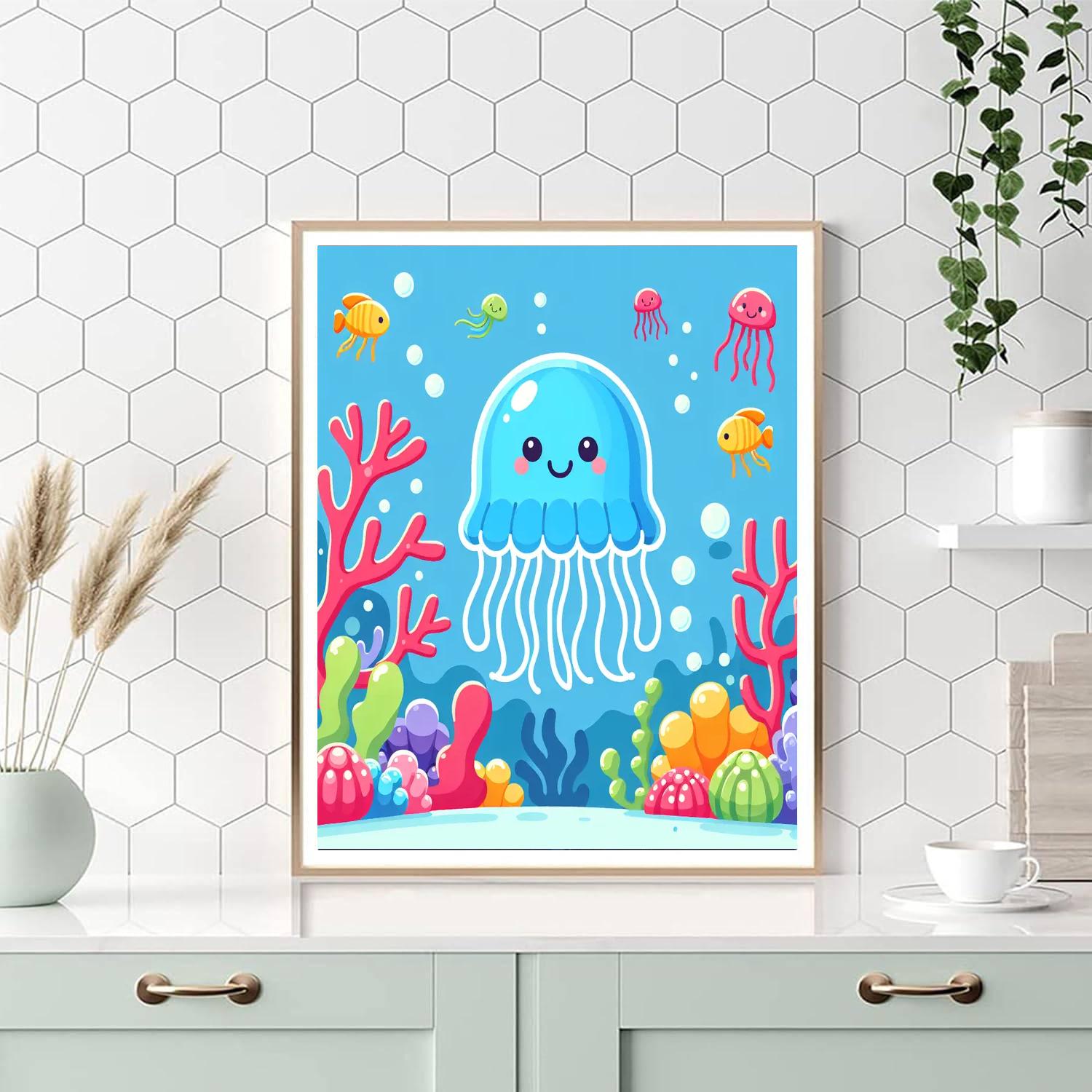 Jolly Jellyfish Adventure Numbered Painting Kits
