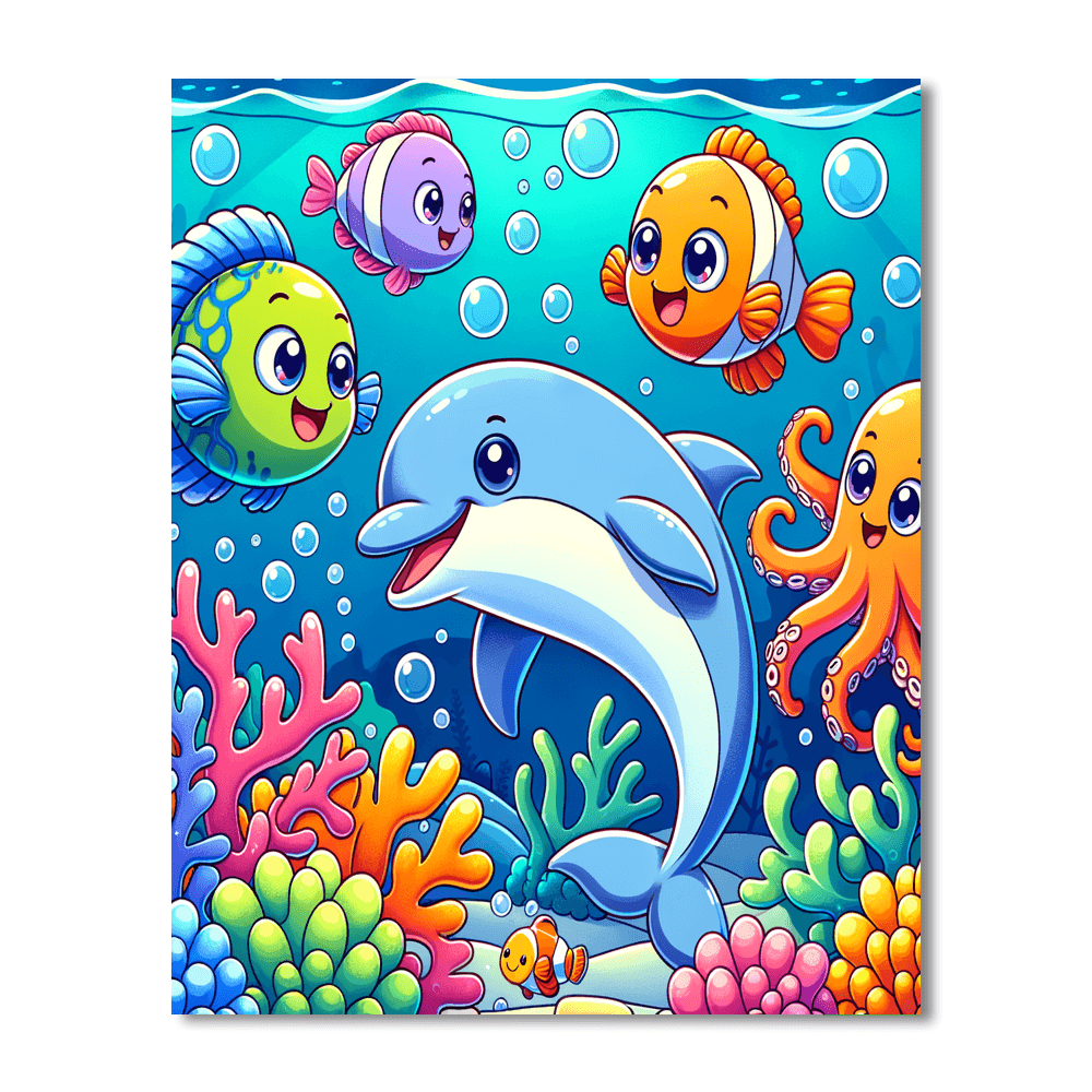 Colorful Underwater Expedition Painting By Numbers Kit