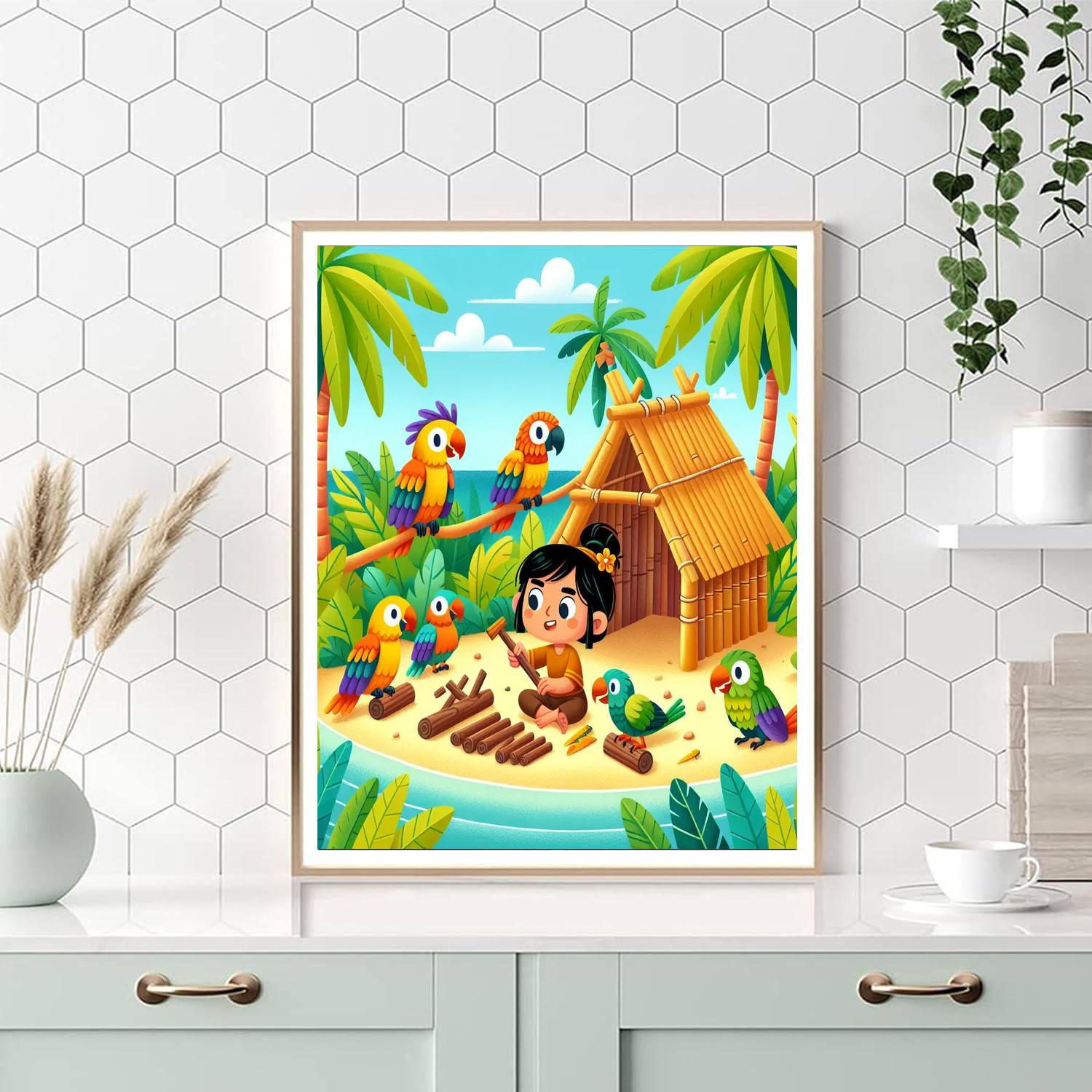 Island Castaway Adventure Paint By Number