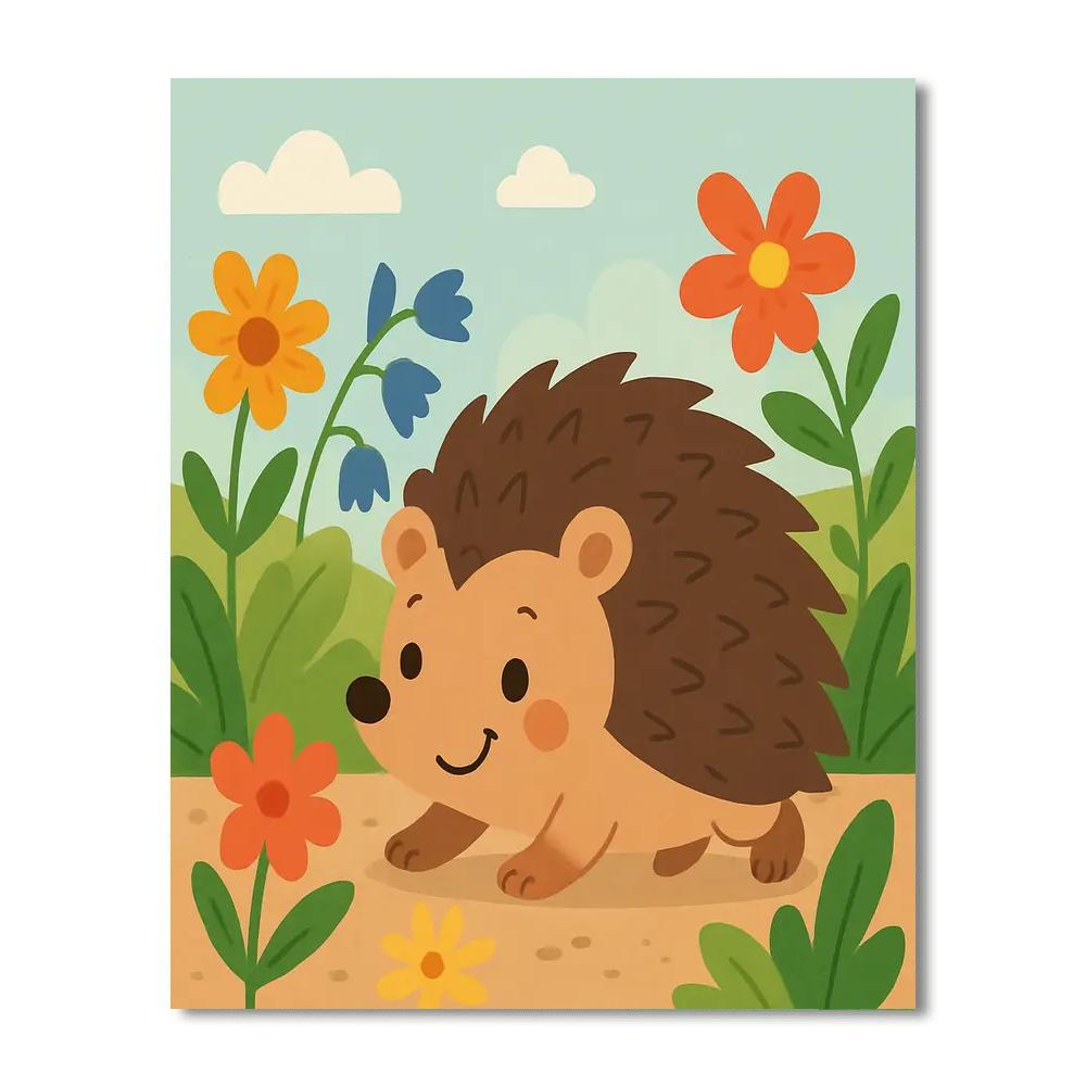 Cuddly Hedgehog Adventures DIY Paint By Numbers