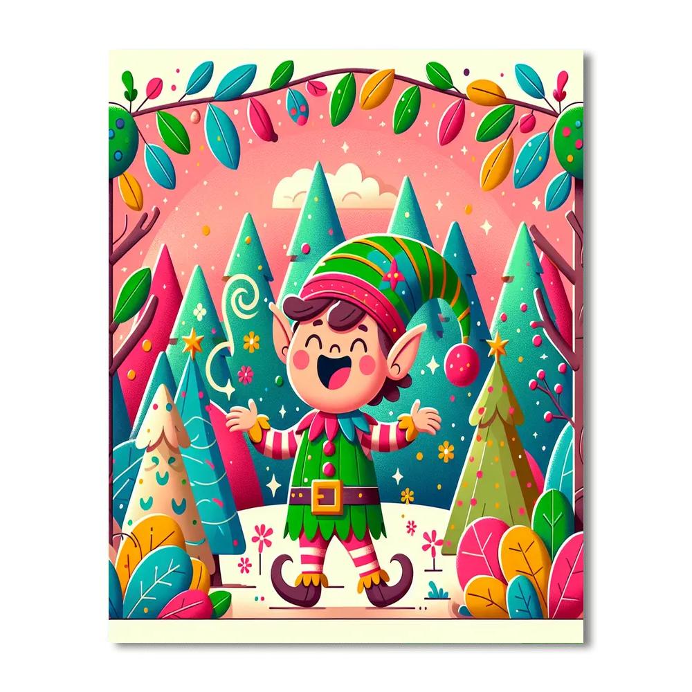 Joyful Elf Paint By Numbers Kits