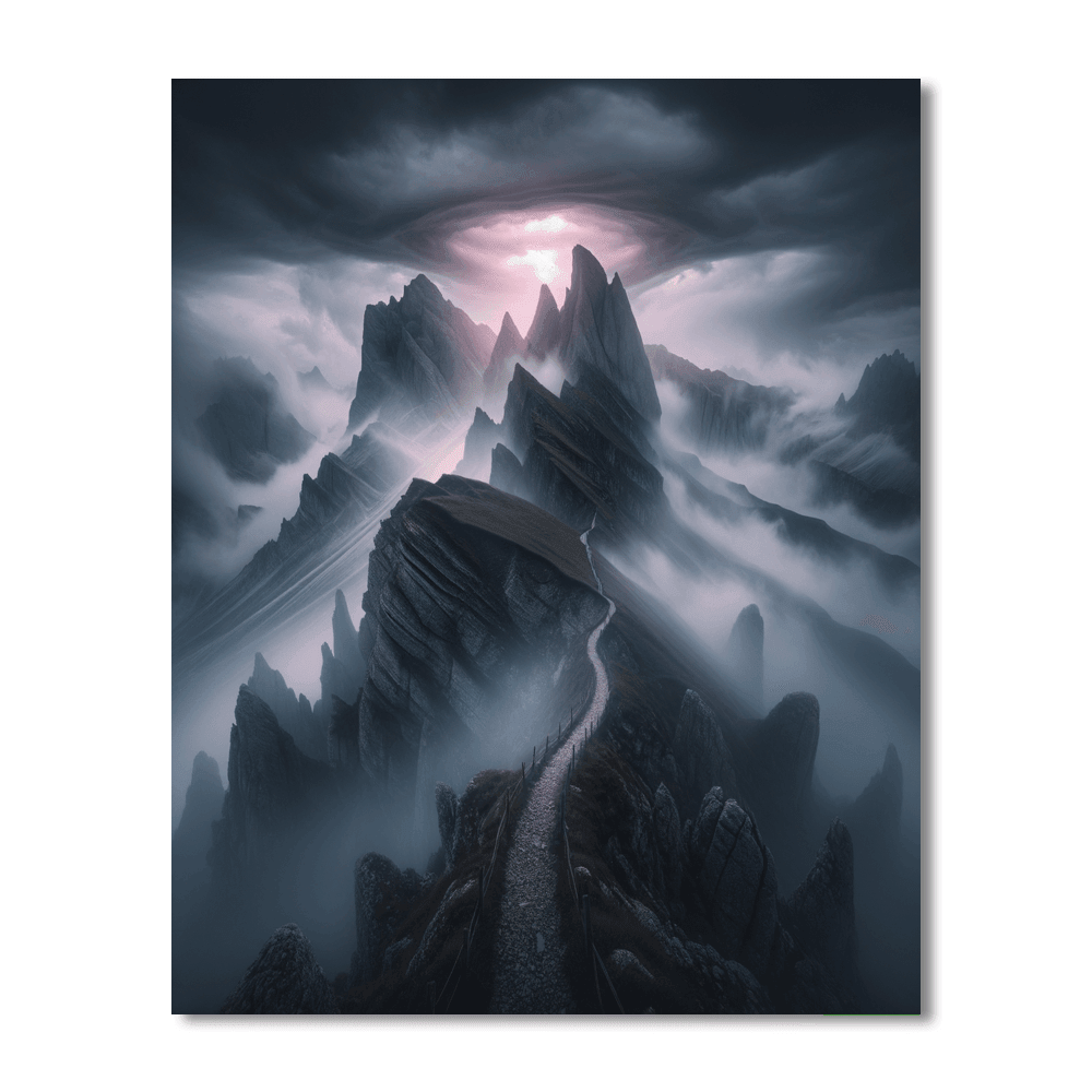 Mystical Mountain Pass DIY Paint By Numbers
