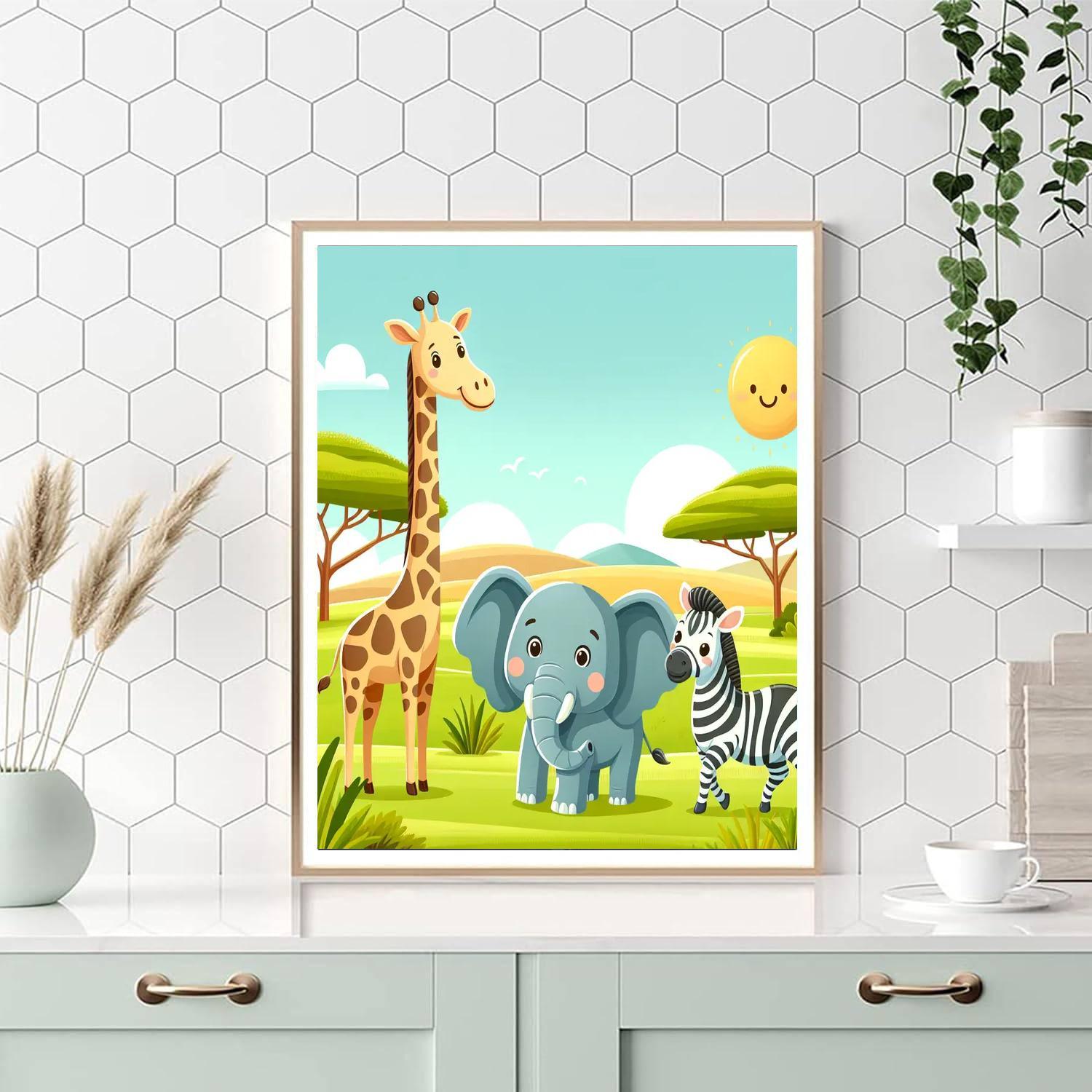 Adventures With Wild Animals Numbered Painting Kits
