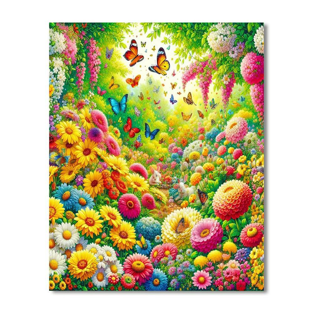 Delightful Garden Of Dreams Numbered Painting Kits