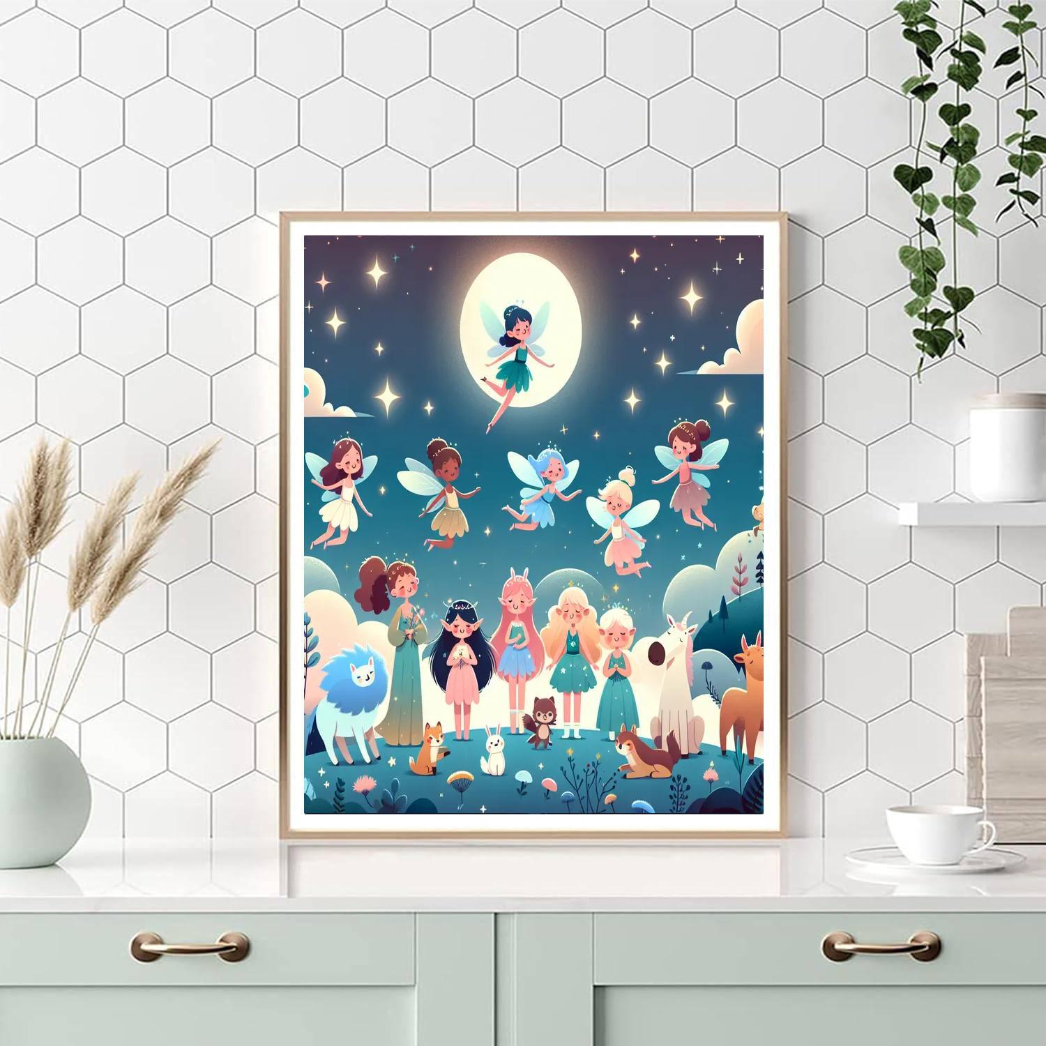 Moonlit Fairyland Escape Paint By Numbers Art