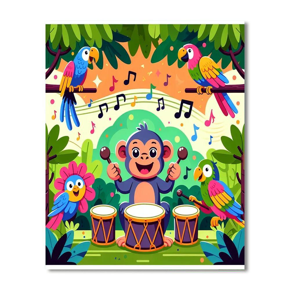Jungle Rhythm Party Numbered Painting Kits