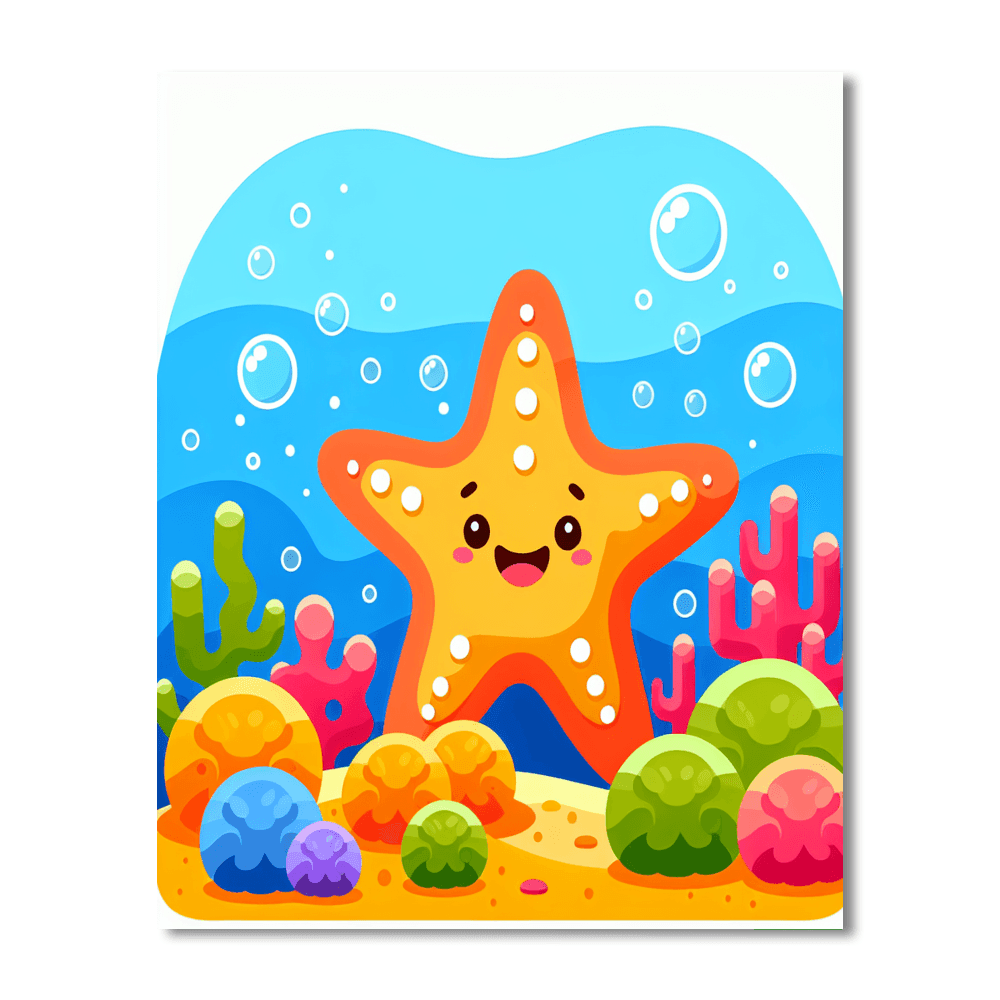 Underwater Wonders With Starfish Pals Paint By Number