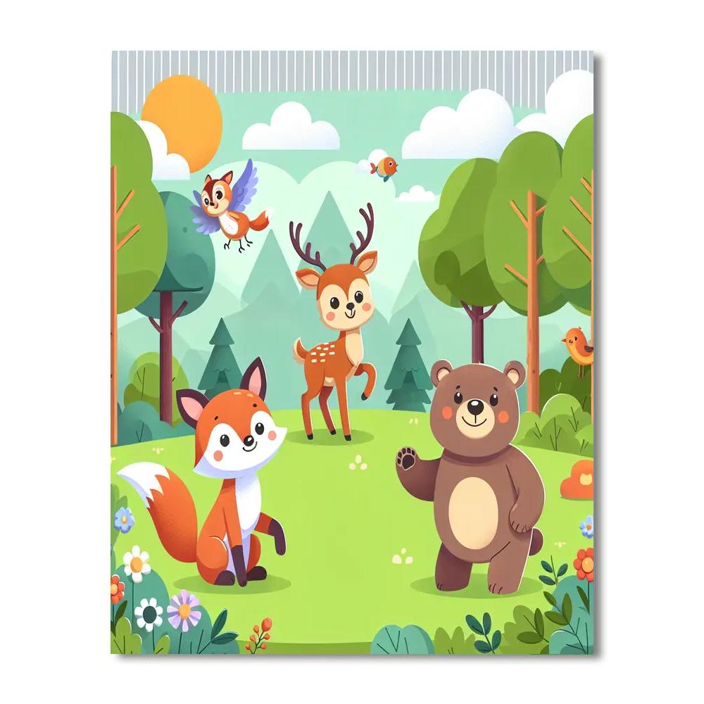 Wondrous Wildlife Wonders Number Painting