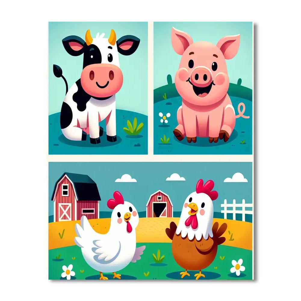 Exploring The Farm Paint By Numbers Art