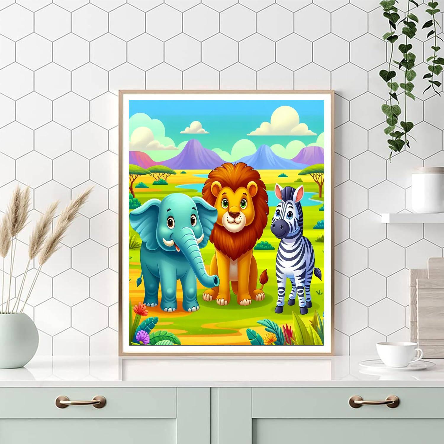 Animal Friends In The Wild Paint By Numbers Art