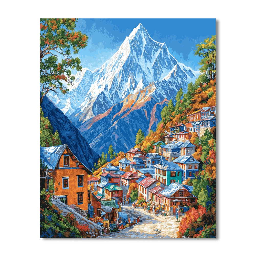 Namche Bazaar - Nepal Paint By Numbers