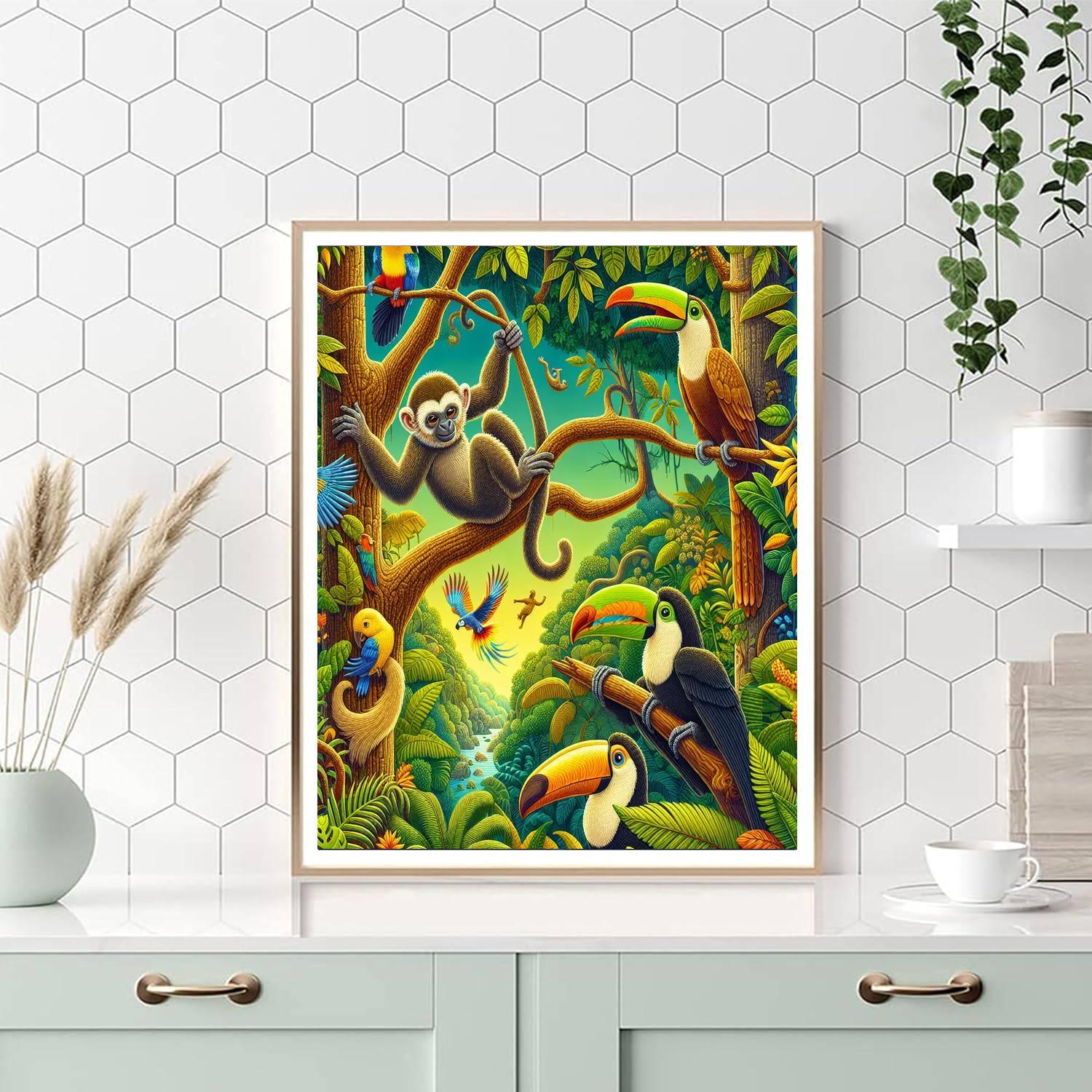 Playful Jungle Explorers Painting By Numbers Kit