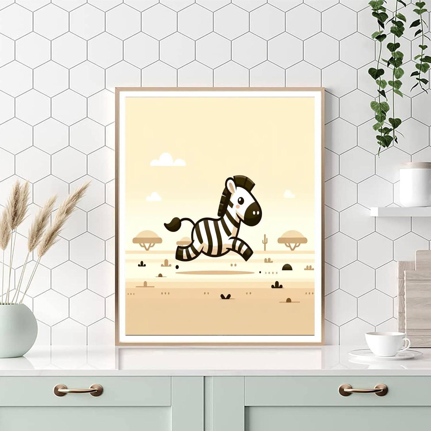 Zany Zebra Zest Number Painting