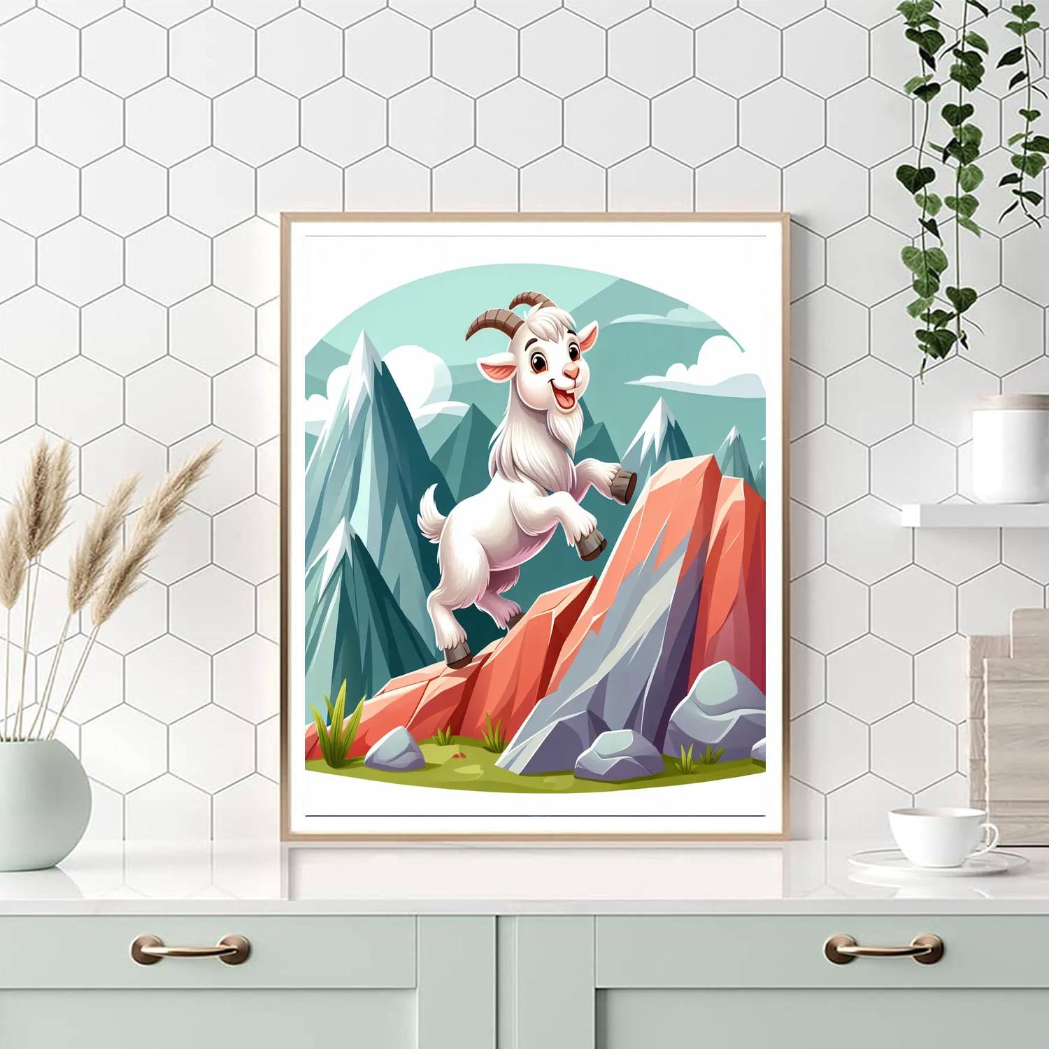 Merry Mountain Goat Numbered Painting Kits